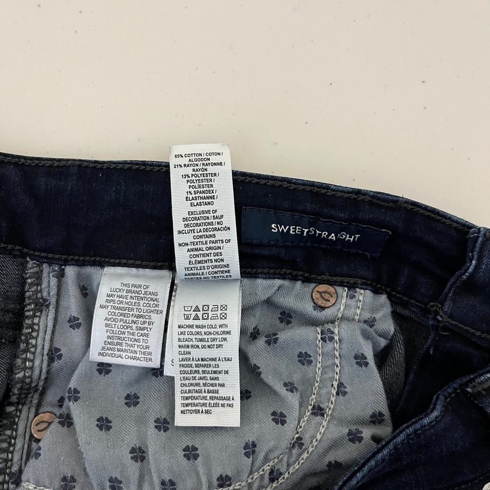 Lucky Brand Sweet Straight Jeans Womens 8/29 Dark Wash Indigo Denim Pants - Picture 4 of 14